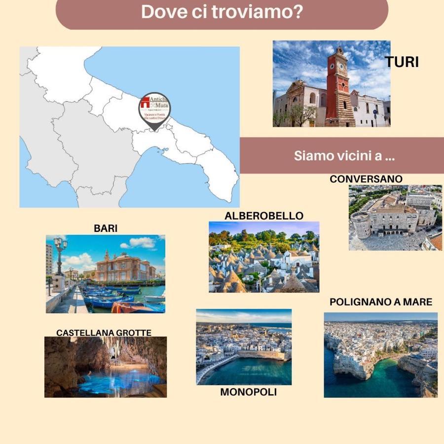 Antiche Mura Apartments"Cielo Di Puglia" -2 Matrimoniali, Cucina E Terrazzo Turi Luaran gambar